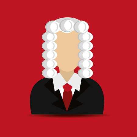 Law design over red background, vector illustration.のイラスト素材