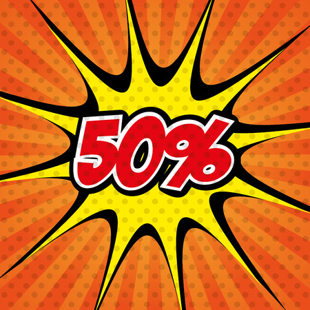 Pop art design over colorful background, vector illustration.のイラスト素材