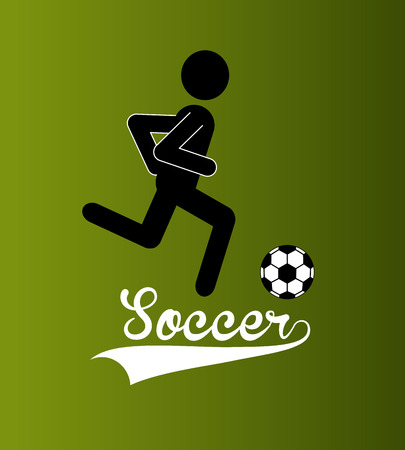 Sport design over green background, vector illustration.のイラスト素材