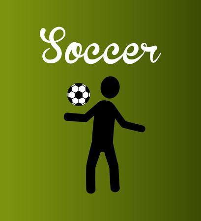 Sport design over green background, vector illustration.のイラスト素材