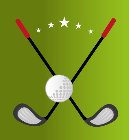 Sport design over green background, vector illustration.のイラスト素材