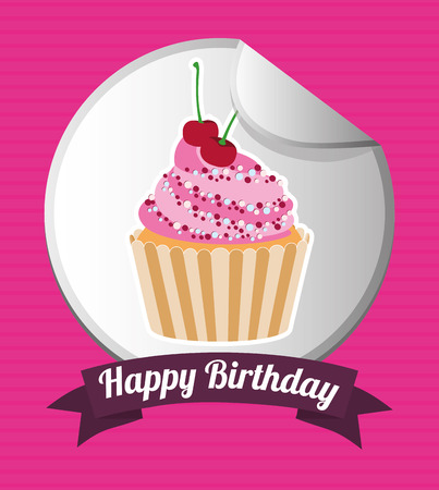 happy birthday design, vector illustration eps10 graphicのイラスト素材