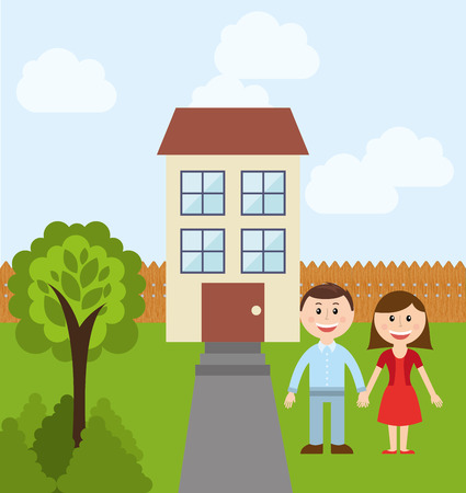 happy family design, vector illustration eps10 graphicのイラスト素材