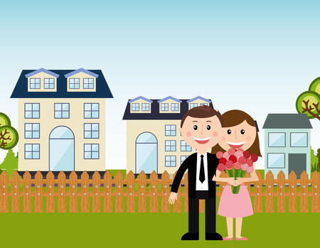 happy family design, vector illustration eps10 graphicのイラスト素材