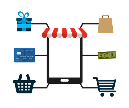 e-commerce icon design, vector illustration eps10 graphicのイラスト素材