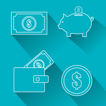 Business design over blue background, vector illustration.のイラスト素材