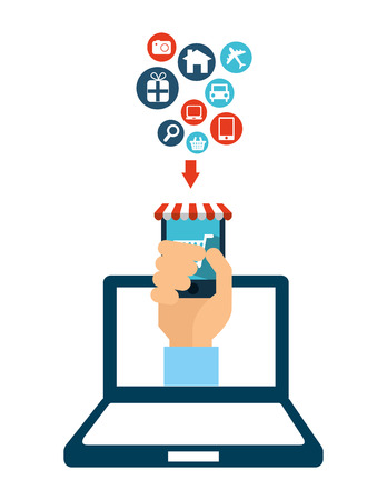 e-commerce icon design, vector illustration eps10 graphicのイラスト素材