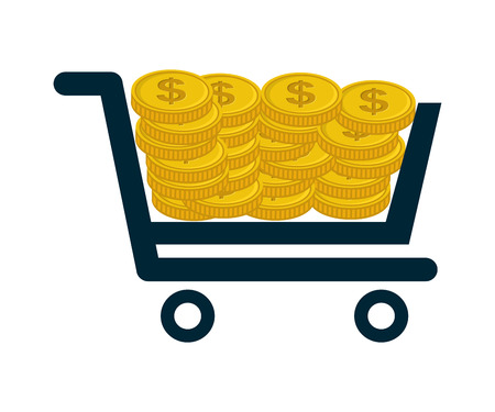 shopping icon design, vector illustration のイラスト素材