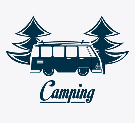 Camping design over white background, vector illustration.のイラスト素材