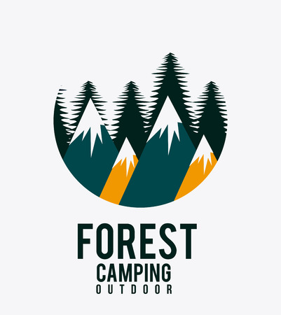 Camping design over white background, vector illustration.のイラスト素材