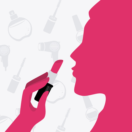 Make up design over white background, vector illustration.のイラスト素材