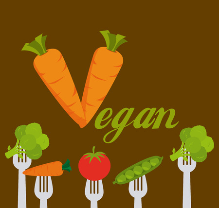 Food design over brown background, vector illustration.のイラスト素材