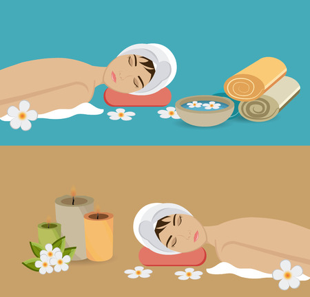 SPA design over colorful background, vector illustration.のイラスト素材