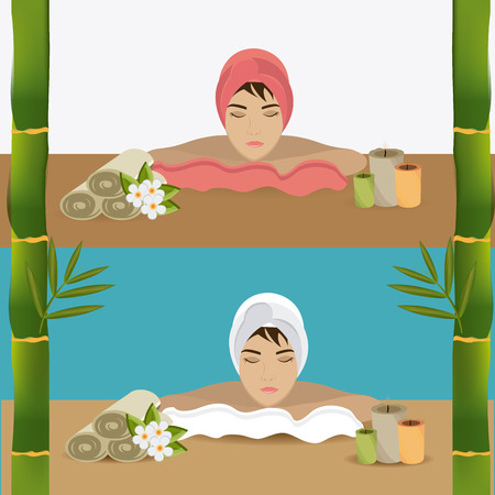 SPA design over colorful background, vector illustration.のイラスト素材