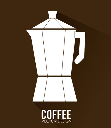 Coffee design over brown background, vector illustrationの写真素材