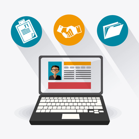 Human resources design over white background, vector illustration.のイラスト素材