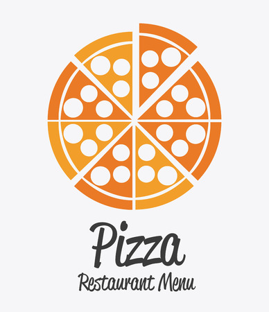 Pizza design over white background, vector illustration.のイラスト素材