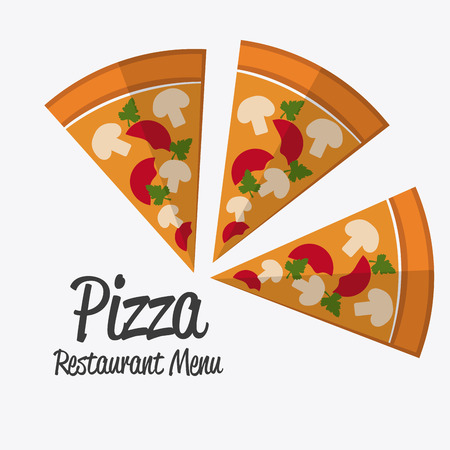 Pizza design over white background, vector illustration.のイラスト素材