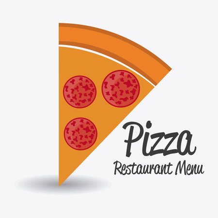 Pizza design over white background, vector illustration.のイラスト素材