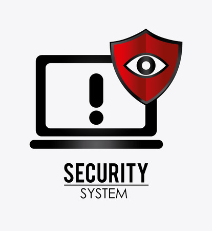 Security system design over white background, vector illustration.のイラスト素材