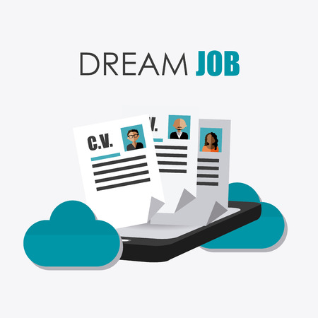 Human resources design over white background, vector illustration.のイラスト素材