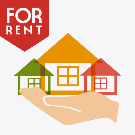 Real estate design over white background, vector illustration.のイラスト素材