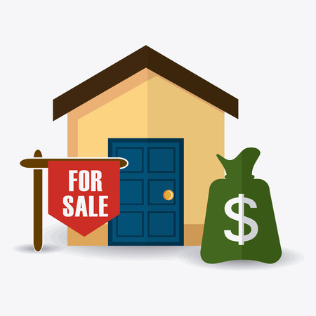 Real estate design over white background, vector illustration.のイラスト素材