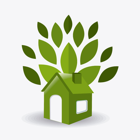 Ecology design over white background, vector illustration.のイラスト素材