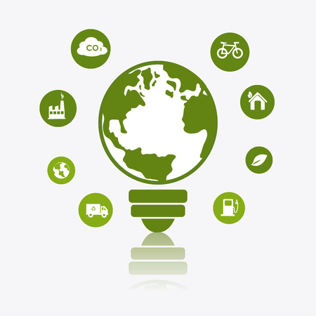 Ecology design over white background, vector illustration.のイラスト素材