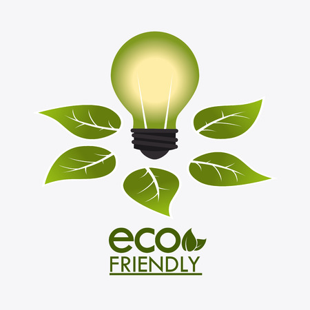 Ecology design over white background, vector illustration.のイラスト素材