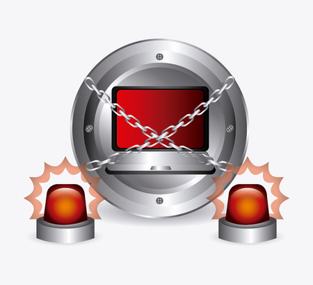 Security system design over white background, vector illustration.のイラスト素材