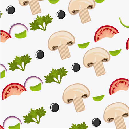 Pizza design over white background, vector illustration.のイラスト素材