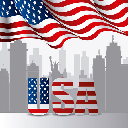 USA design over white background, vector illustration.のイラスト素材