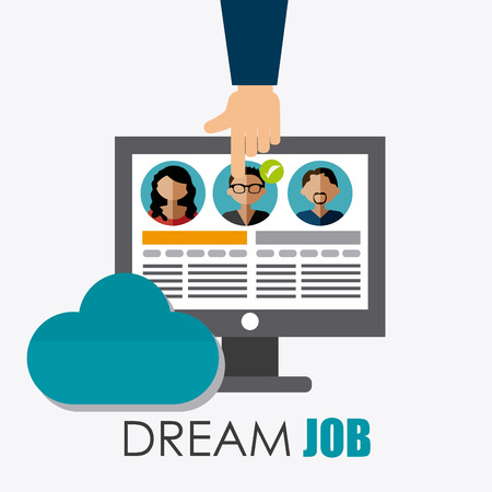 Human resources design over white background, vector illustration.のイラスト素材