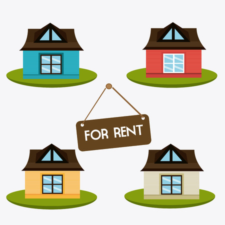 Real estate design over white background, vector illustration.のイラスト素材
