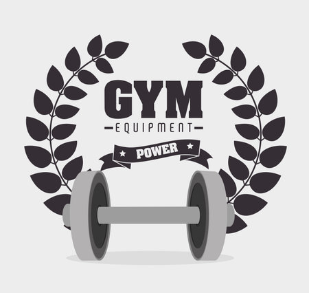 Fitness design over white background, vector illustration.のイラスト素材