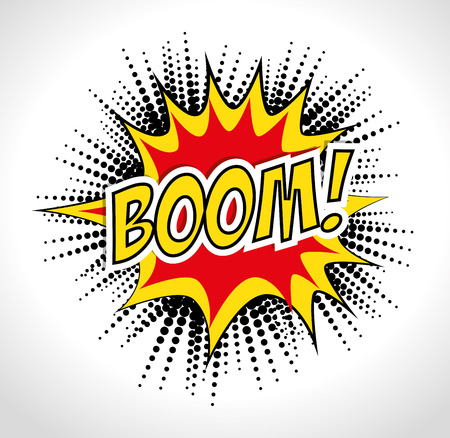 Comic design over white background, vector illustration.のイラスト素材