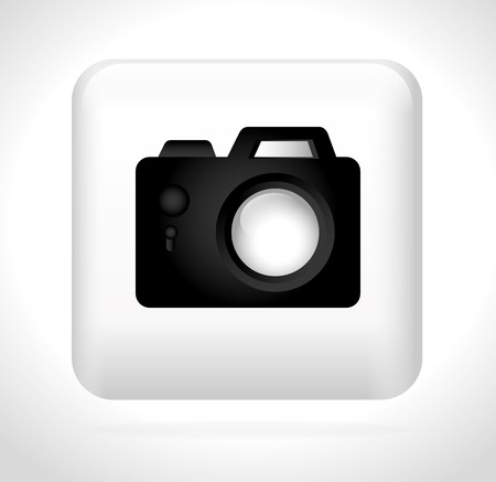 Camera design over white background, vector illustration.のイラスト素材
