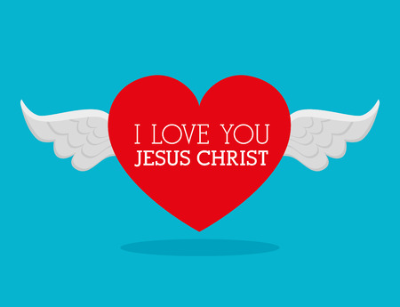 Christianity design over blue background, vector illustration.のイラスト素材