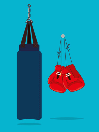 Fitness design over blue background, vector illustration.のイラスト素材