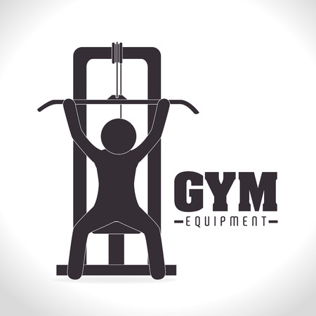 Fitness design over white background, vector illustration.のイラスト素材
