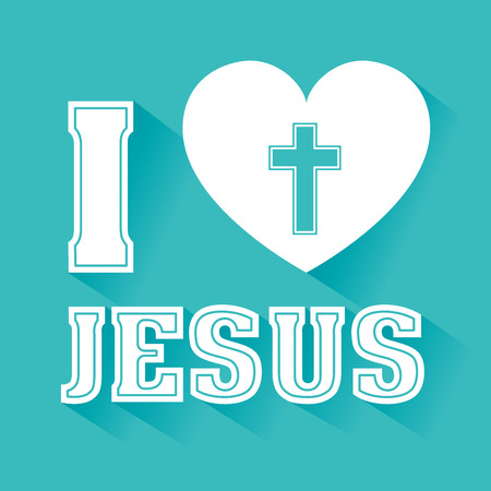 Christianity design over blue background, vector illustration.のイラスト素材
