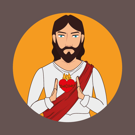 Christianity design over brown background, vector illustration.のイラスト素材