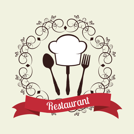 Restaurant design over white background ,vector illustration.のイラスト素材