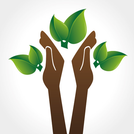 Ecology design over white background, vector illustration.のイラスト素材