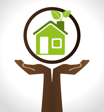 Ecology design over white background, vector illustration.のイラスト素材