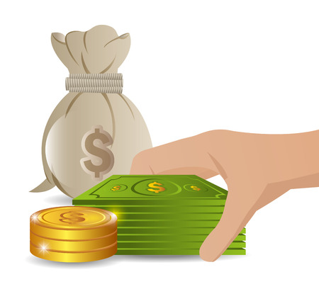 Money design over white background, vector illustration.のイラスト素材