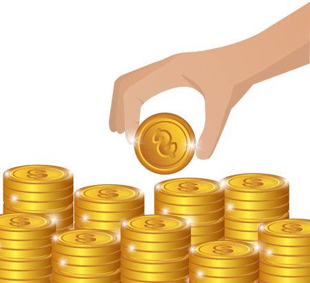 Money design over white background, vector illustration.のイラスト素材