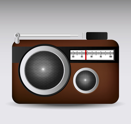 Radio design over gray background, vector illustration.のイラスト素材