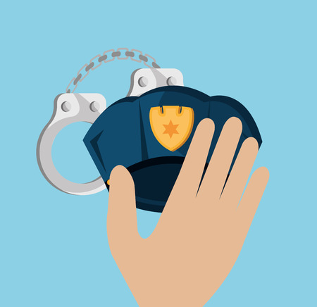 Law design over blue background, vector illustration.のイラスト素材